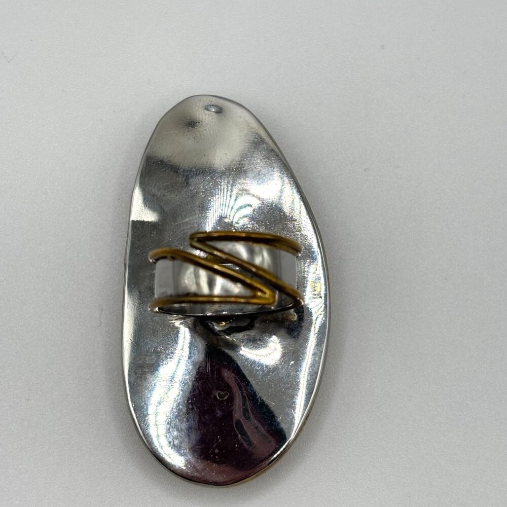 Handcrafted Blue Druzy Agate Statement Ring Mixed… - image 2